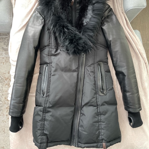 Rudsak Black Fur on Black Jacket in size S - Picture 9 of 10